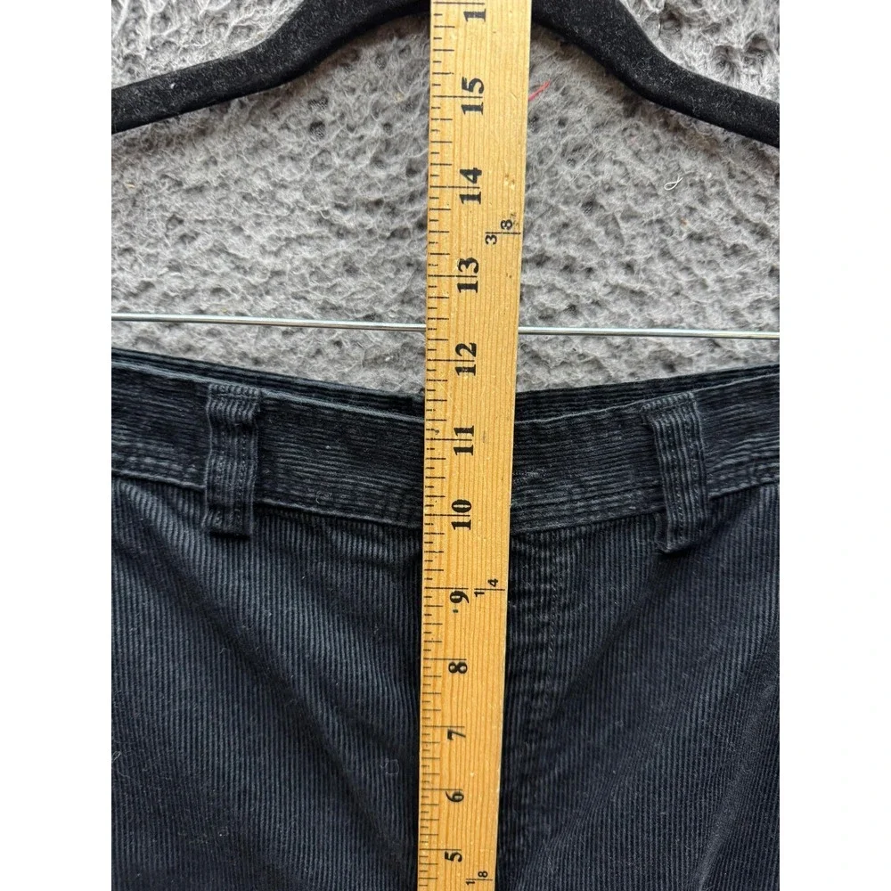 Vintage Polo Ralph Lauren Corduroy Wide Leg Cargo Pants Black Women's Size 16‎